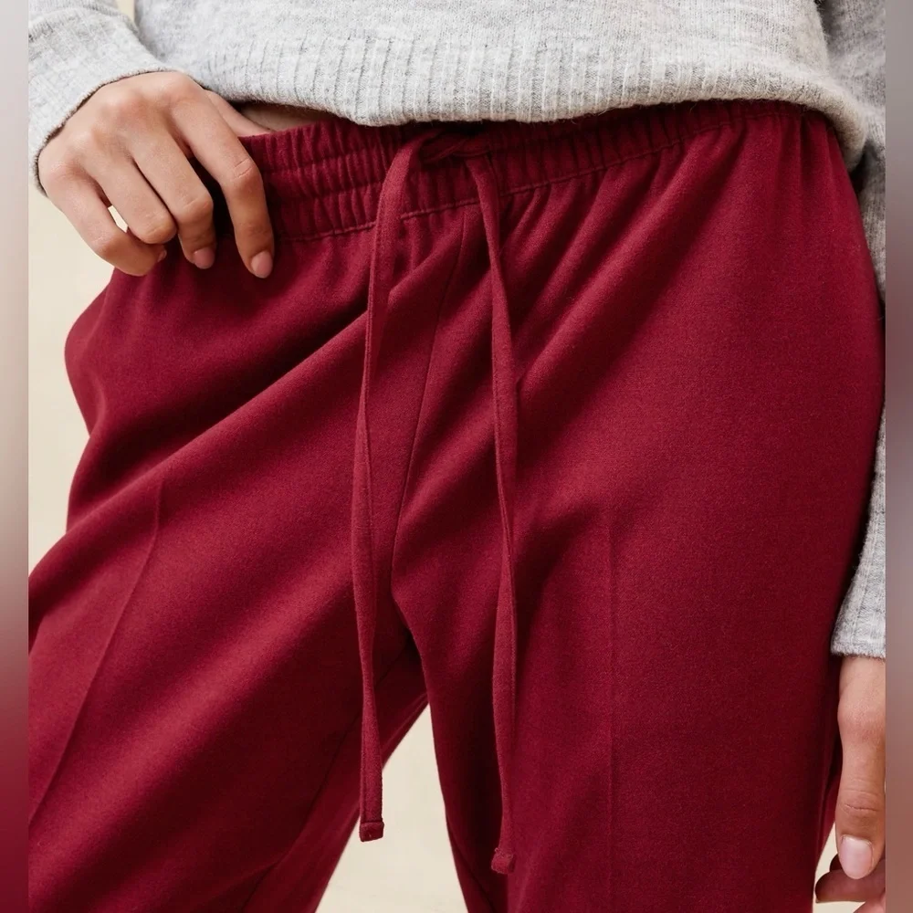 Banana Republic Red Chakra Easy Taper Flannel Pant Size XL It#L23
